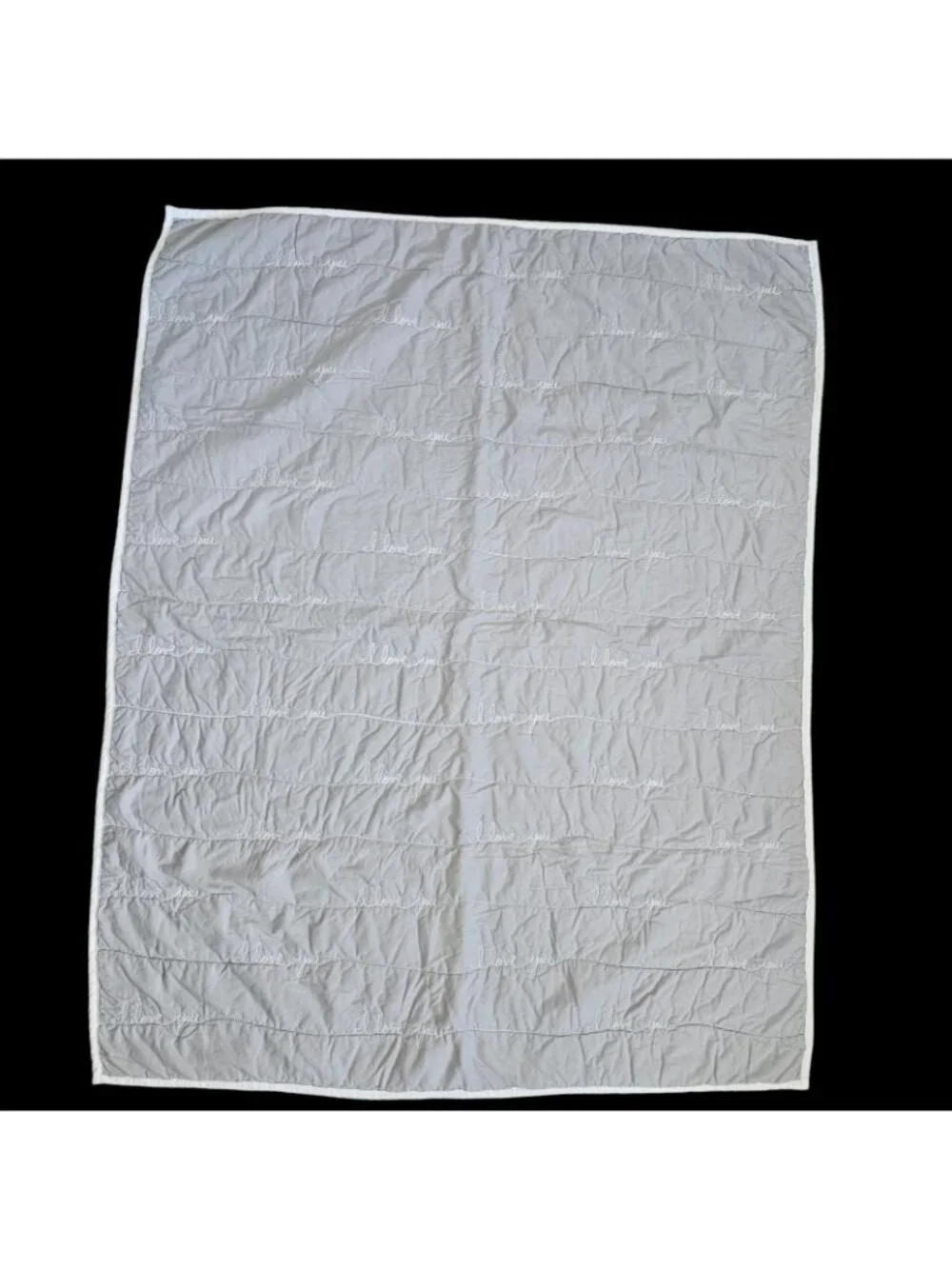 Circo Baby Blanket I Love You Gray White Quilted Polka Dot Cotton Target‎ 2015